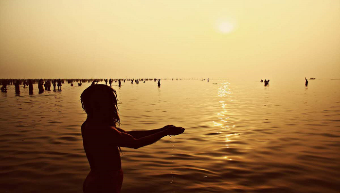 Ganga Sagar confluence bath